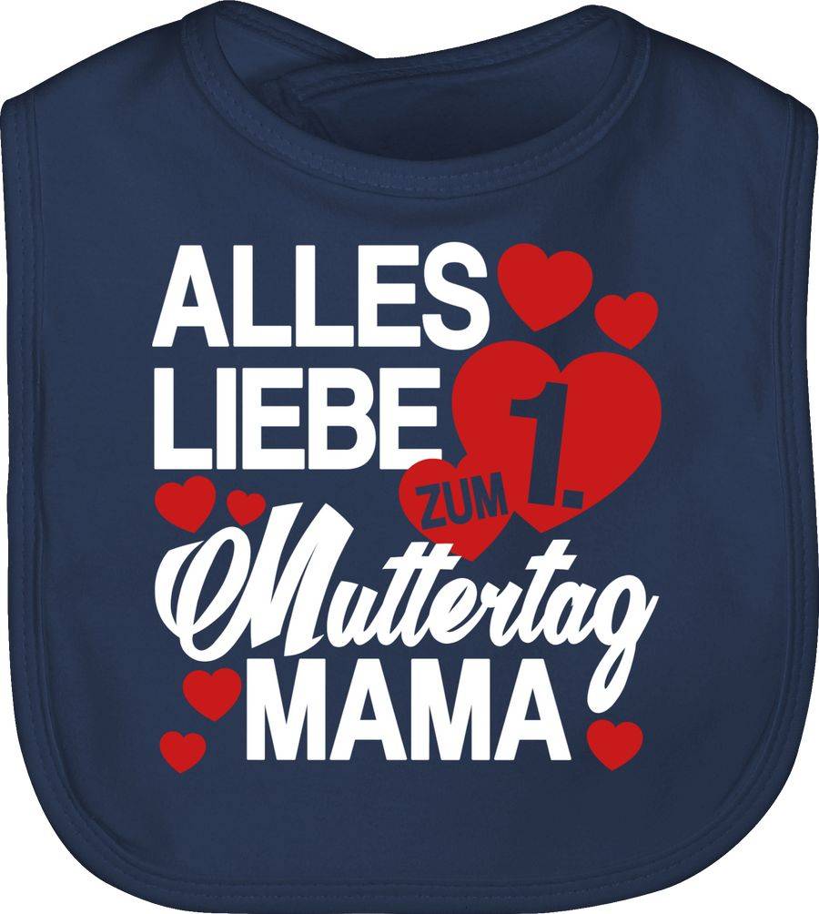 Shirtracer Alles liebe zum 1. Muttertag Mama - rot/weiß: T-Shirt Turnbeutel Shirtracer