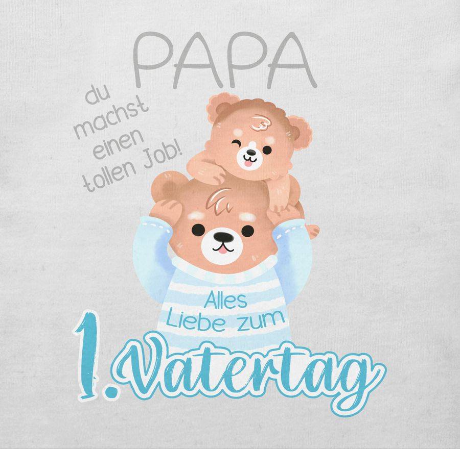 Shirtracer Alles Liebe Zum 1. Vatertag - Papa Bär Und Baby Bär - Grau: Tshirt Gym Bag Shirtracer