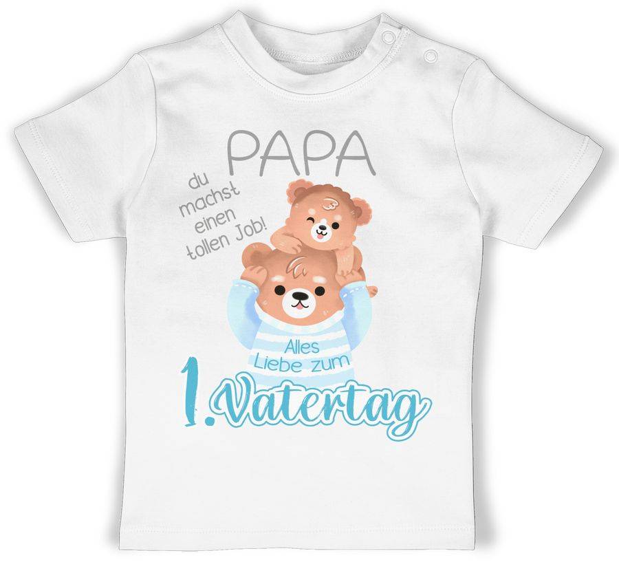 Shirtracer Alles Liebe zum 1. Vatertag - Papa Bär und Baby Bär - grau: Tshirt Gym Bag Shirtracer