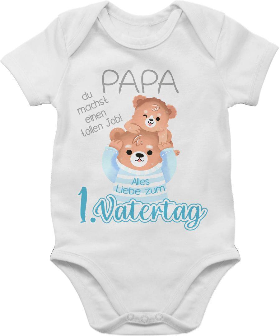 Shirtracer Alles Liebe zum 1. Vatertag - Papa Bär und Baby Bär - grau: Tshirt Gym Bag Shirtracer