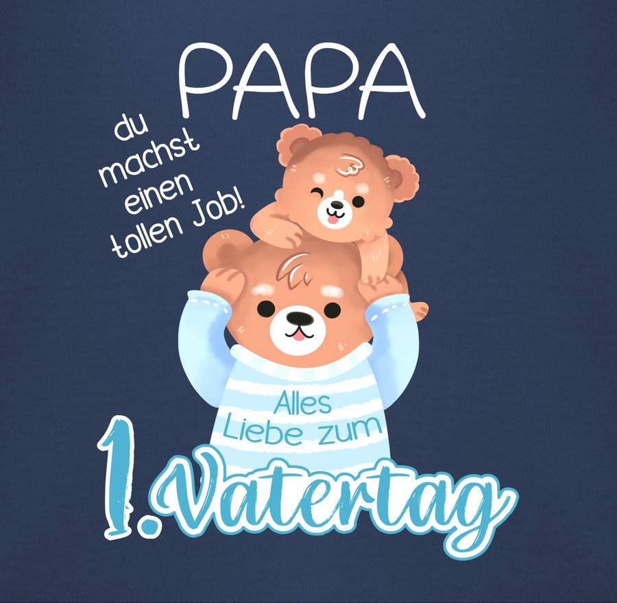 Shirtracer Alles Liebe Zum 1. Vatertag - Papa Bär Und Baby Bär - Weiß: T-Shirt Gym Bag Shirtracer