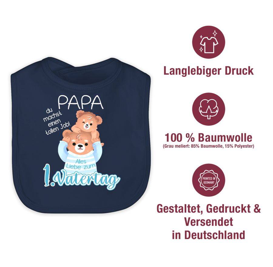 Shirtracer Alles Liebe Zum 1. Vatertag - Papa Bär Und Baby Bär - Weiß: T-Shirt Gym Bag Shirtracer