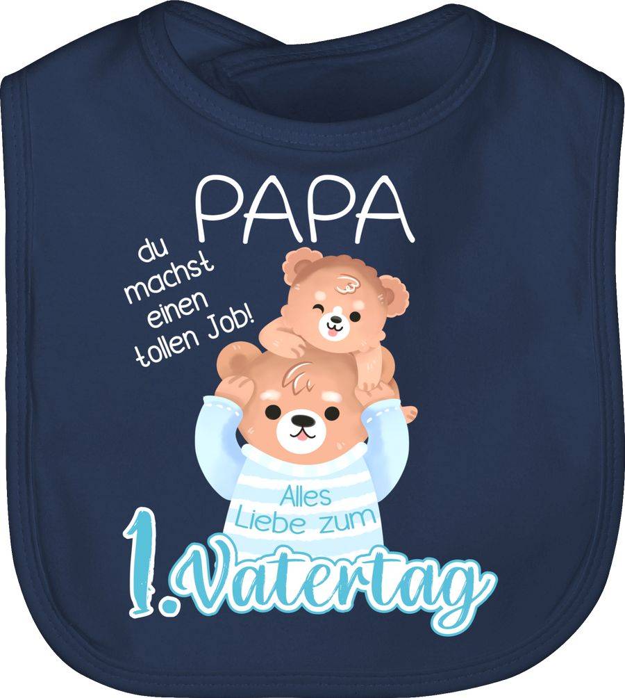 Shirtracer Alles Liebe zum 1. Vatertag - Papa Bär und Baby Bär - weiß: T-Shirt Gym Bag Shirtracer