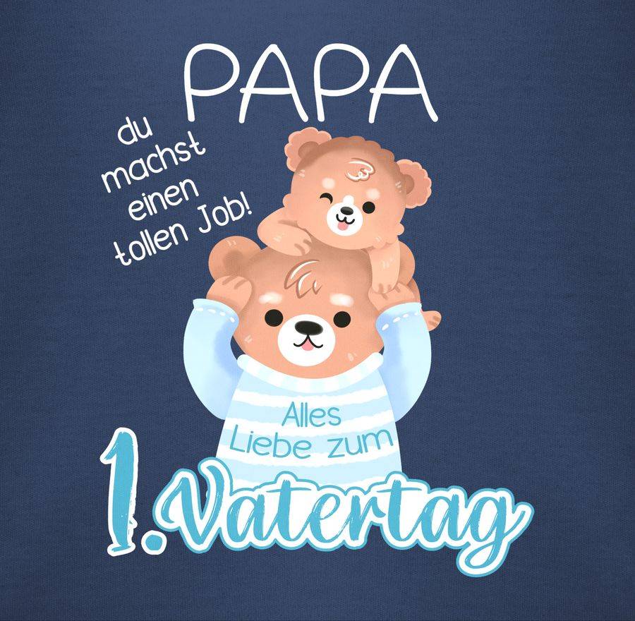 Shirtracer Alles Liebe Zum 1. Vatertag - Papa Bär Und Baby Bär - Weiß: T-Shirt Gym Bag Shirtracer