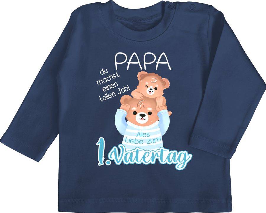 Shirtracer Alles Liebe zum 1. Vatertag - Papa Bär und Baby Bär - weiß: T-Shirt Gym Bag Shirtracer