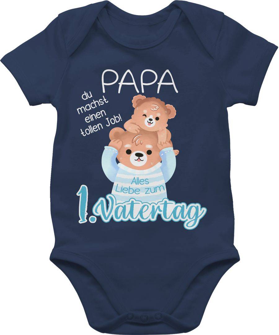 Shirtracer Alles Liebe zum 1. Vatertag - Papa Bär und Baby Bär - weiß: T-Shirt Gym Bag Shirtracer