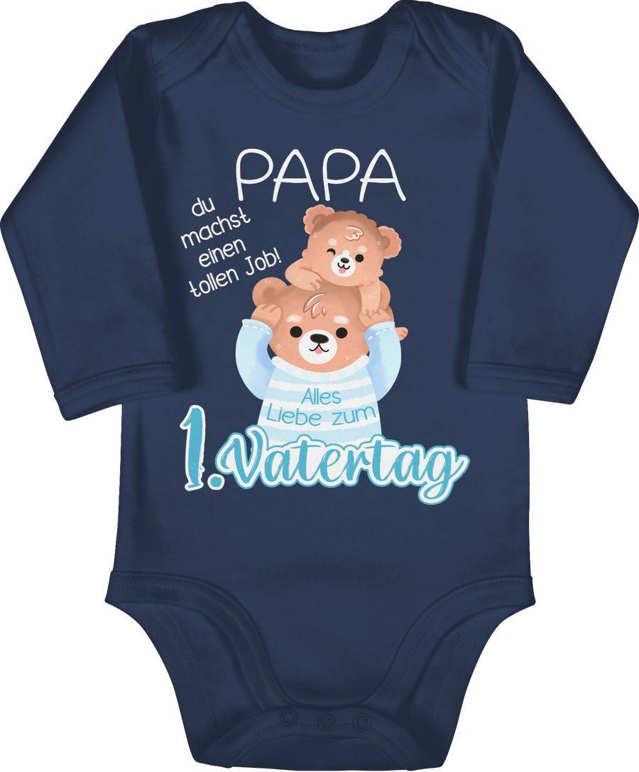 Shirtracer Alles Liebe zum 1. Vatertag - Papa Bär und Baby Bär - weiß: T-Shirt Gym Bag Shirtracer