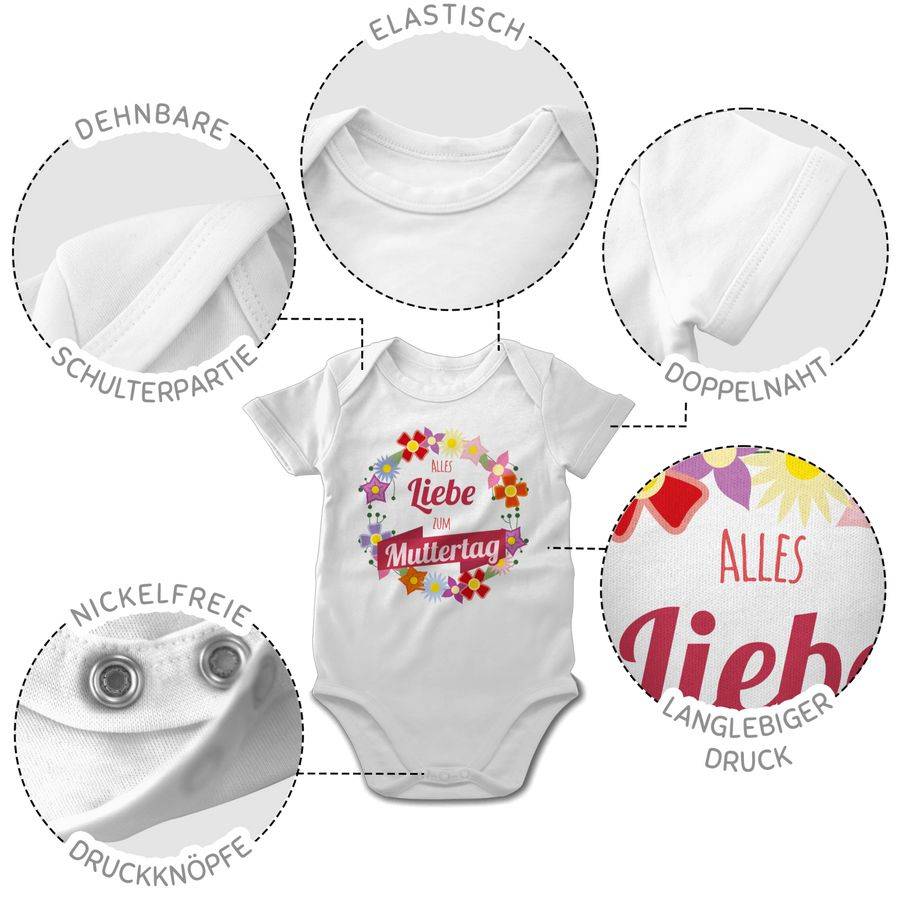 Shirtracer Alles Liebe Zum Muttertag Blumenranke Shirts & Mehr Shirtracer