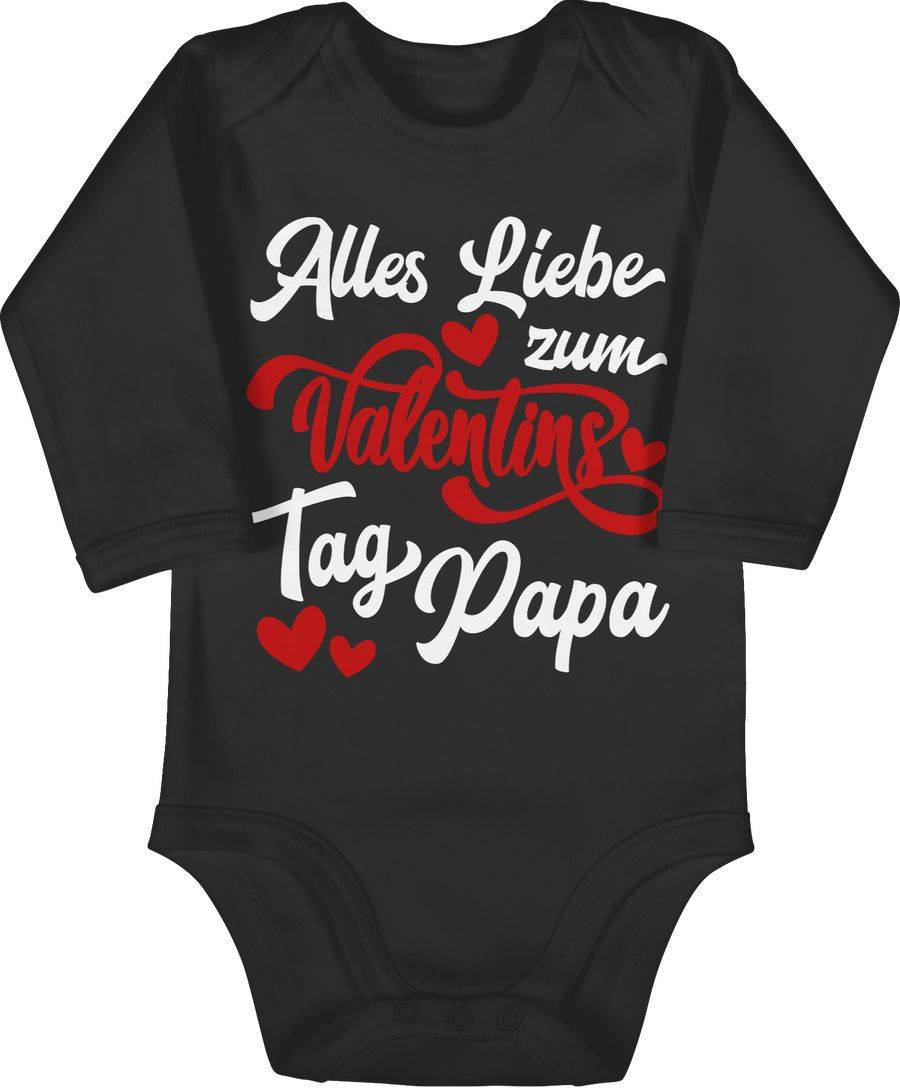 Shirtracer Alles liebe zum Valentinstag Papa - weiß/rot Shirts & Mehr Shirtracer