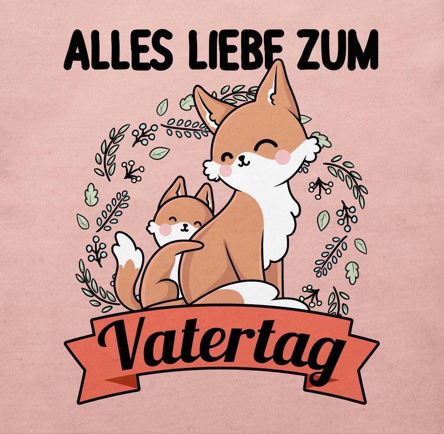 Shirtracer Alles Liebe Zum Vatertag - Mit Füchsen: Tshirt Turnbeutel Shirtracer