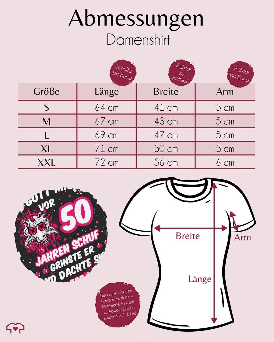 Shirtracer Als Gott Mich Vor 50 Jahren Schuf Grinste Er - Verrücktes Lustiges Einhorn: T-Sh Shirtracer