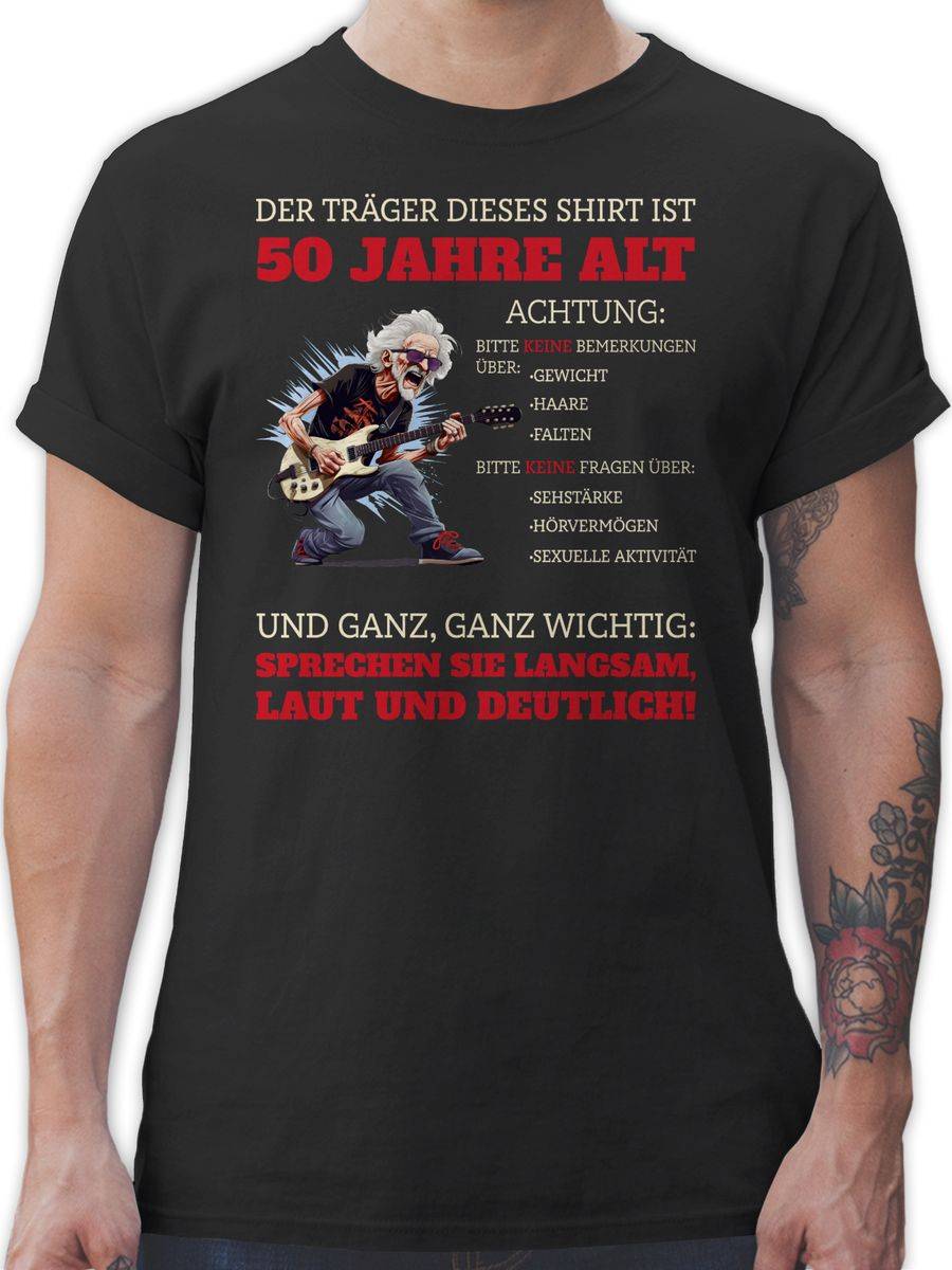 Shirtracer Alter Sack 50 - Der Träger dieses Shirt ist 50 Jahre: Tshirt Turnbeutel Shirtracer