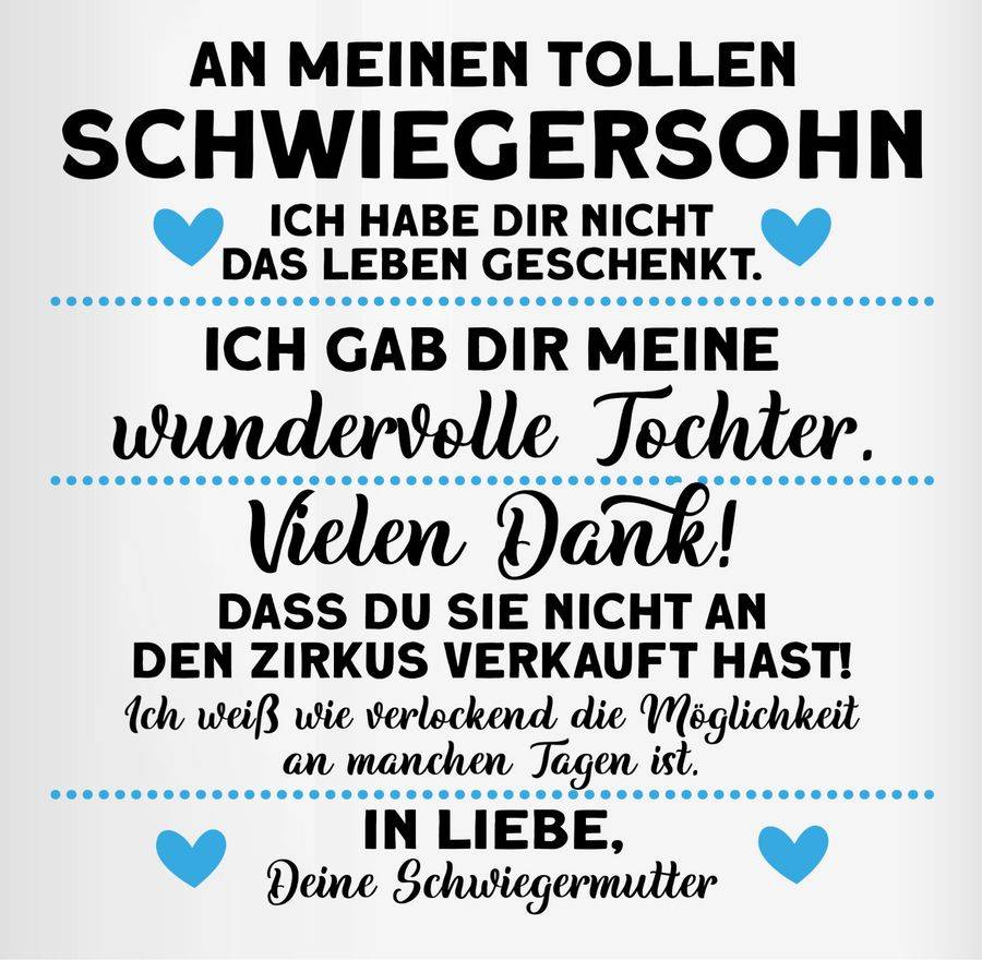 Shirtracer An Meinen Tollen Schwiegersohn Shirts & Mehr Shirtracer