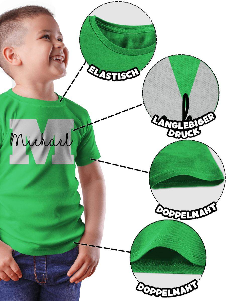 Shirtracer Anfangsbuchstaben Name - Persönliches Geschenk Personalisiert Mit Namen Bedrucke Shirtracer