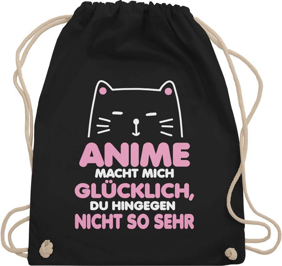 Shirtracer Anime macht mich glücklich, du hingegen nicht so sehr - weiß/rosa Shirts & Meh Shirtracer