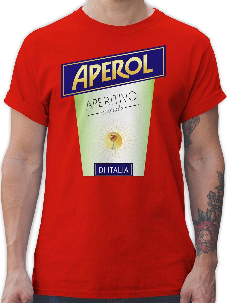 Shirtracer Aperol Kostüm Flaschen Verkleidung Aperol: Tshirt Rucksack Shirtracer
