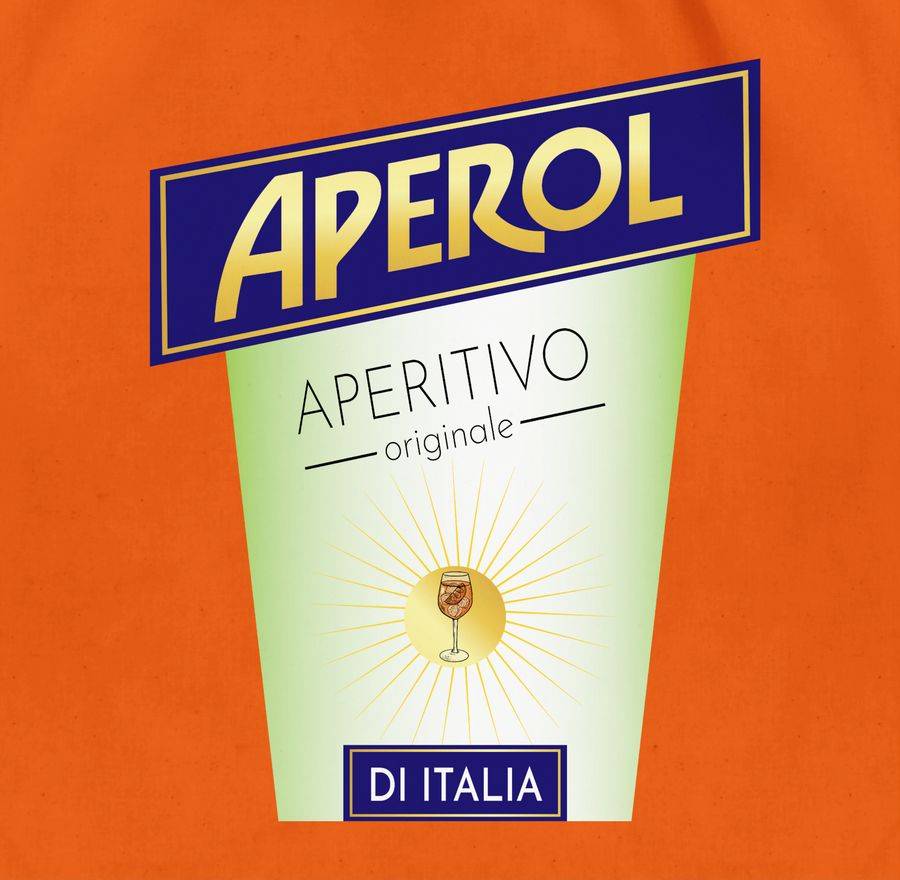 Shirtracer Aperol Kostüm Flaschen Verkleidung Aperol: Tshirt Rucksack Shirtracer