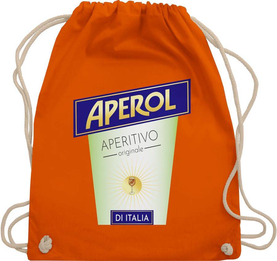 Shirtracer Aperol Kostüm Flaschen Verkleidung Aperol: Tshirt Rucksack Shirtracer