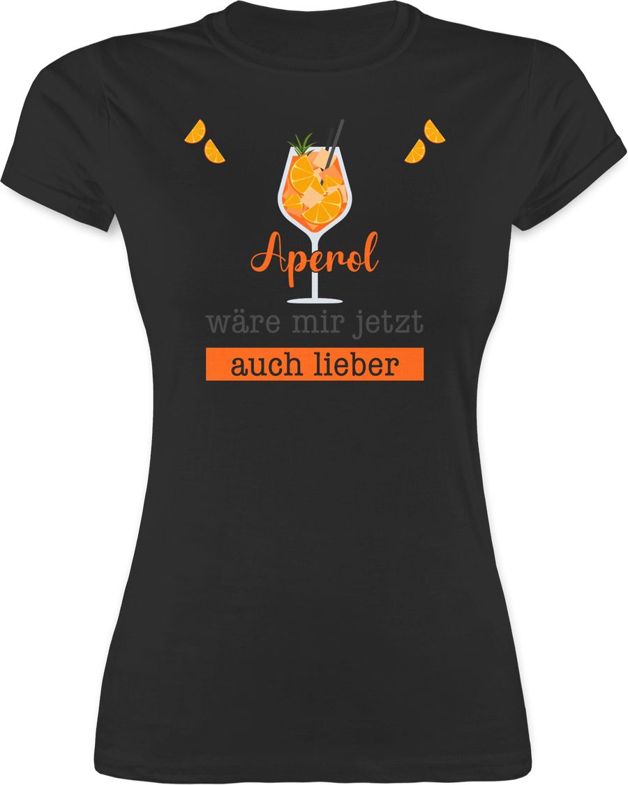 Shirtracer Aperol wäre mir jetzt auch lieber - Apreol Geschenk Lustig: T-Shirt Turnbeutel Shirtracer