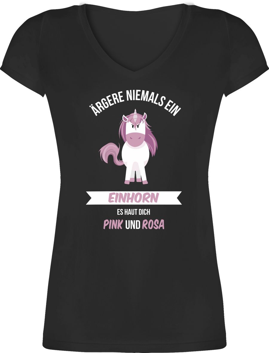Shirtracer Ärgere niemals ein Einhorn es haut dich Pink und Rosa Shirts & Mehr Shirtracer