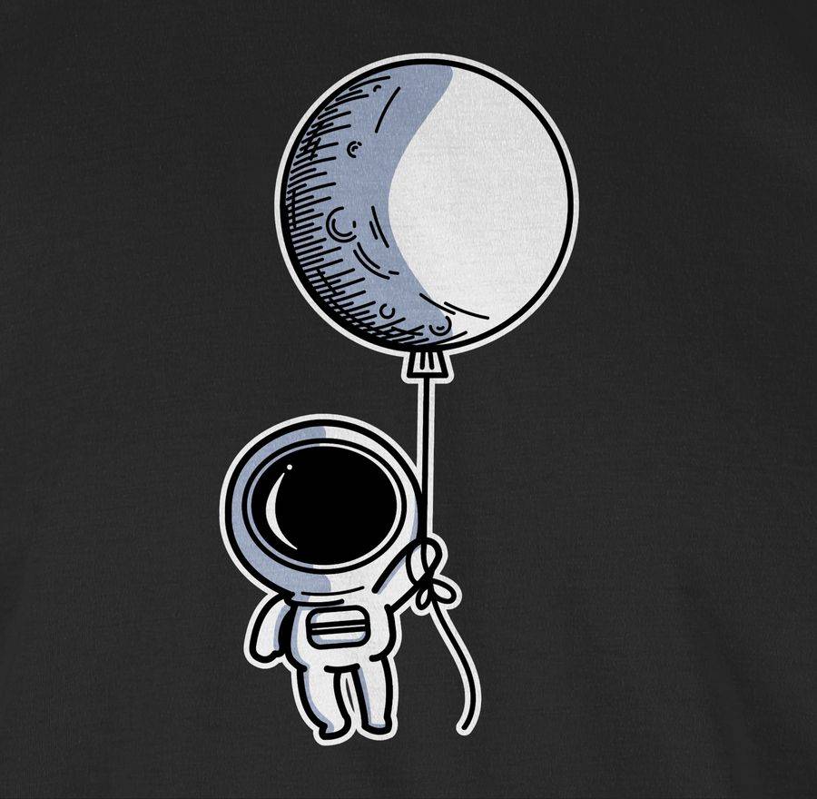 Shirtracer Astronaut Mit Luftballon: Tshirt Turnbeutel Shirtracer