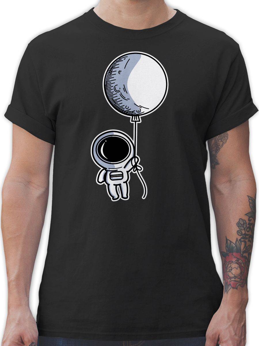 Shirtracer Astronaut mit Luftballon: Tshirt Turnbeutel Shirtracer