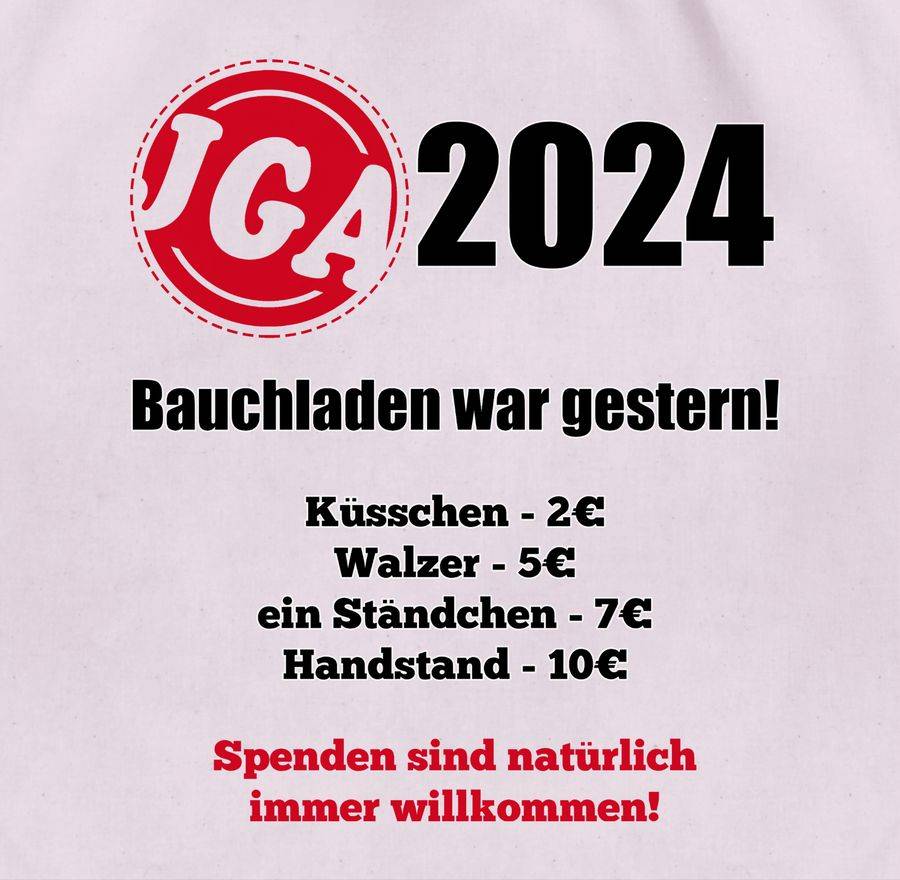 Shirtracer Aufgaben Der Braut - Bezahlen - Bauchladen War Gestern: T-Shirt Turnbeutel Shirtracer