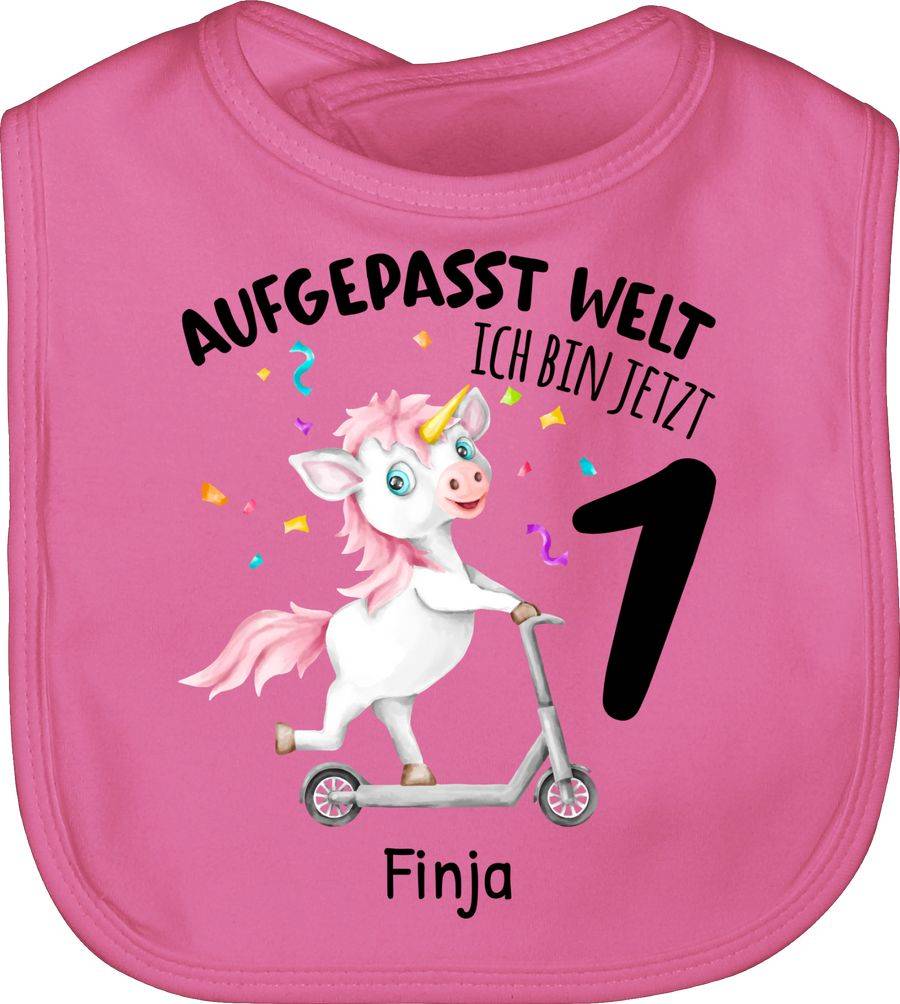 Shirtracer Aufgepasst Welt - Ich bin jetzt 1 - Geburtstagsoutfit Einhorn Ich bin 1 Geschenk Shirtracer