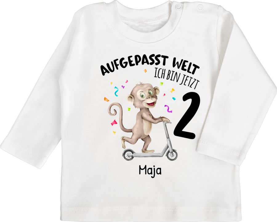 Shirtracer Aufgepasst Welt Ich bin jetzt 2 Affe Shirts & Mehr Shirtracer
