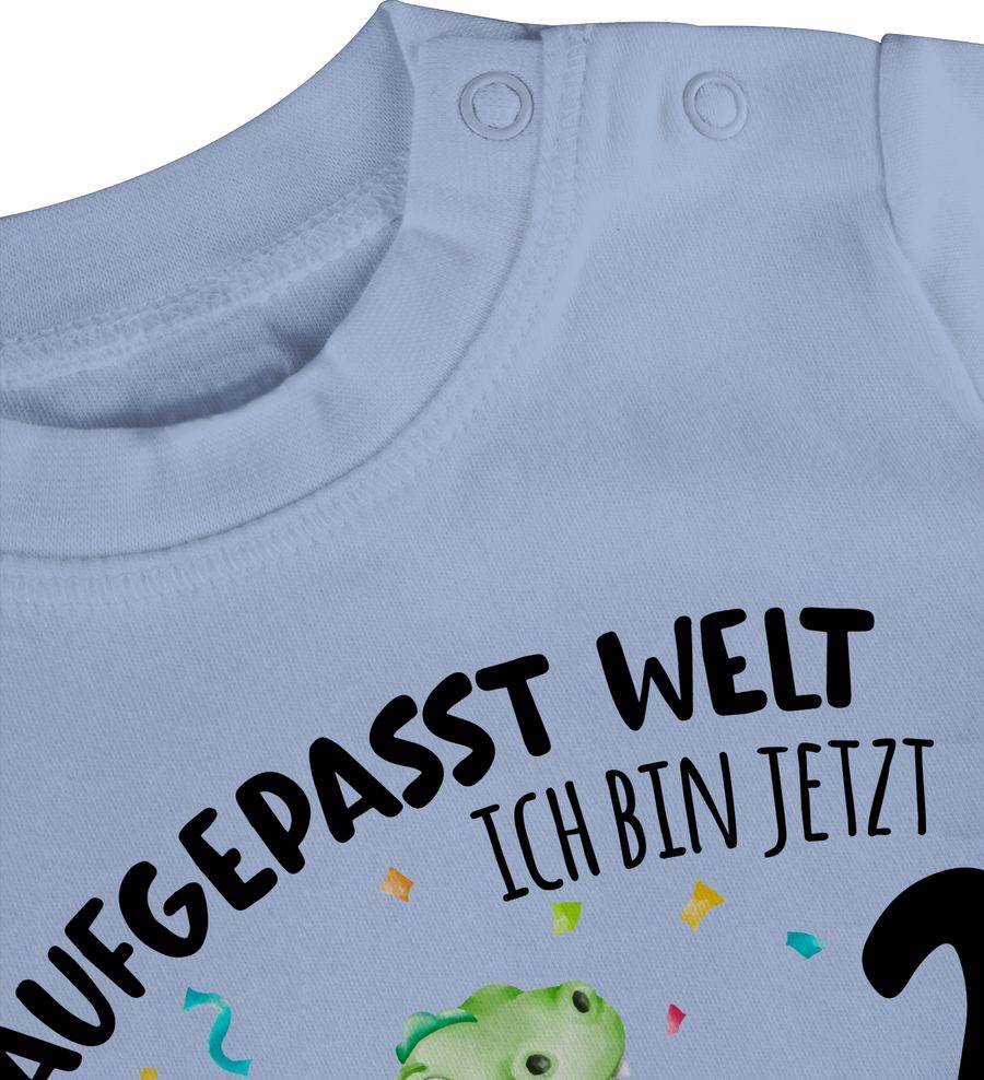 Shirtracer Aufgepasst Welt - Ich Bin Jetzt 2 - Dino Mit Name Zum Zweiten: T-Shirt Rucksack Shirtracer