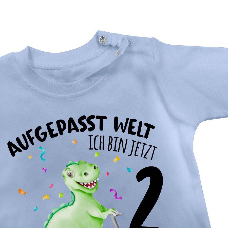 Shirtracer Aufgepasst Welt - Ich Bin Jetzt 2 - Dino Mit Name Zum Zweiten: T-Shirt Rucksack Shirtracer