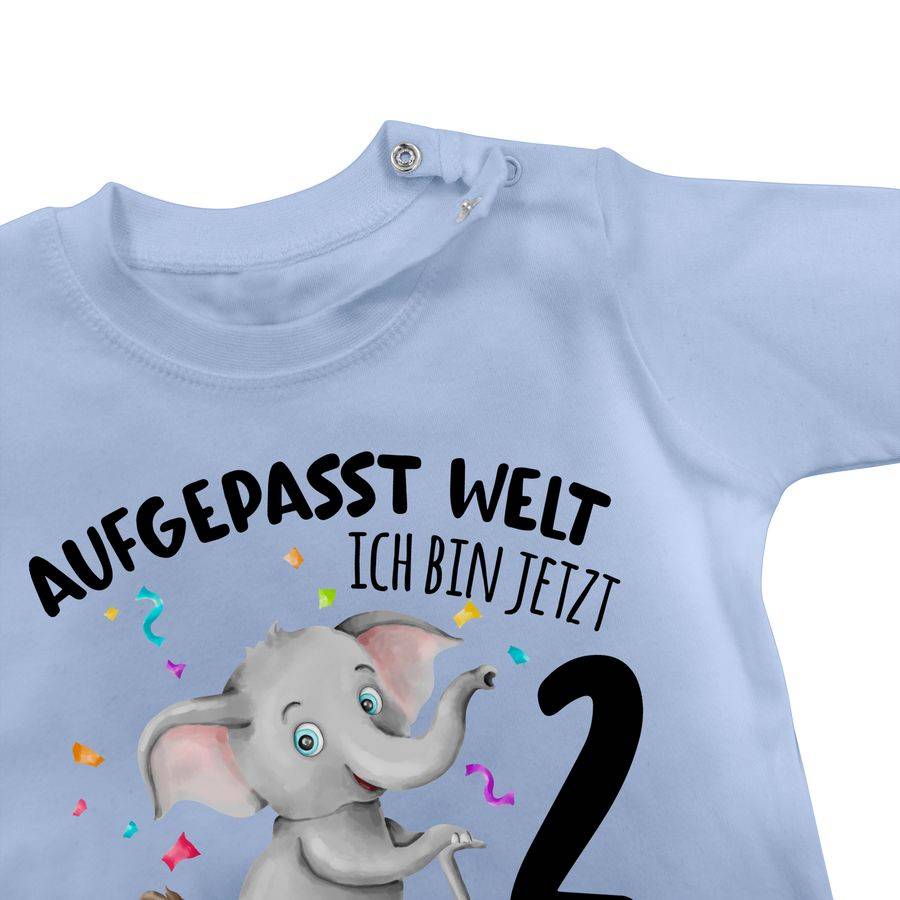 Shirtracer Aufgepasst Welt - Ich Bin Jetzt 2 - Elefant Mit Name Zum Zweiten Shirts & Mehr Shirtracer