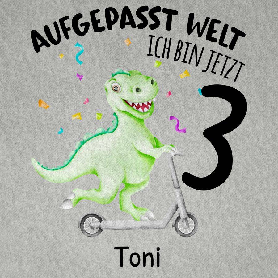 Shirtracer Aufgepasst Welt - Ich Bin Jetzt 3 - Dino Dinosaurier Saurier Shirts & Mehr Shirtracer