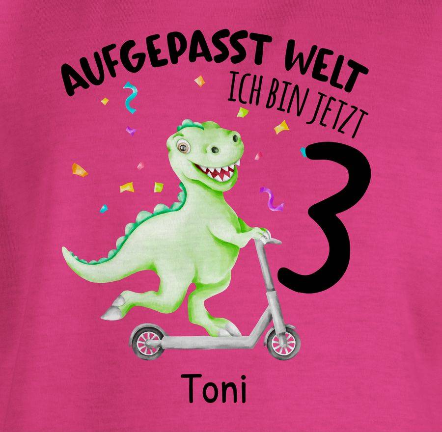 Shirtracer Aufgepasst Welt - Ich Bin Jetzt 3 - Dino Dinosaurier Saurier Shirts & Mehr Shirtracer