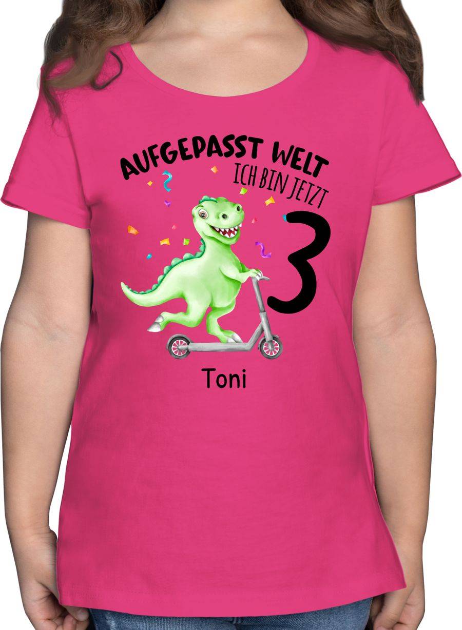 Shirtracer Aufgepasst Welt - Ich bin jetzt 3 - Dino Dinosaurier Saurier Shirts & Mehr Shirtracer