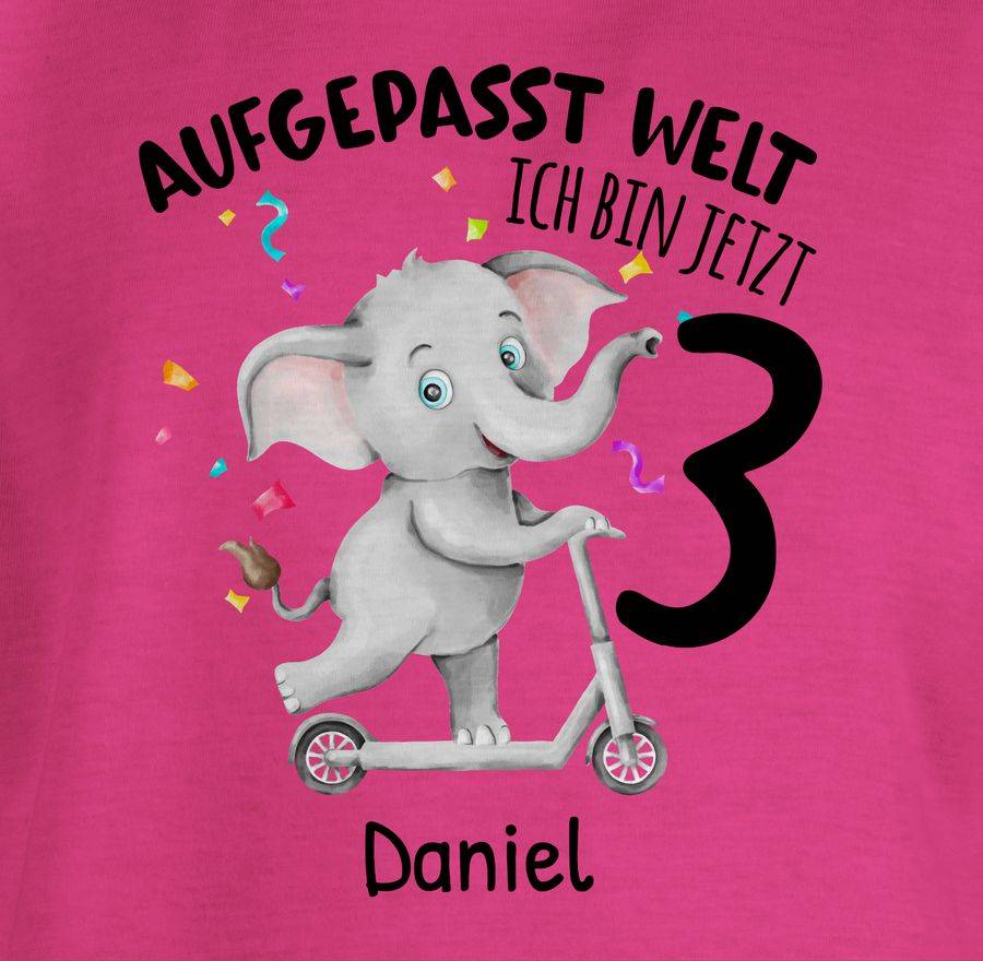 Shirtracer Aufgepasst Welt - Ich Bin Jetzt 3 - Elefant Shirts & Mehr Shirtracer