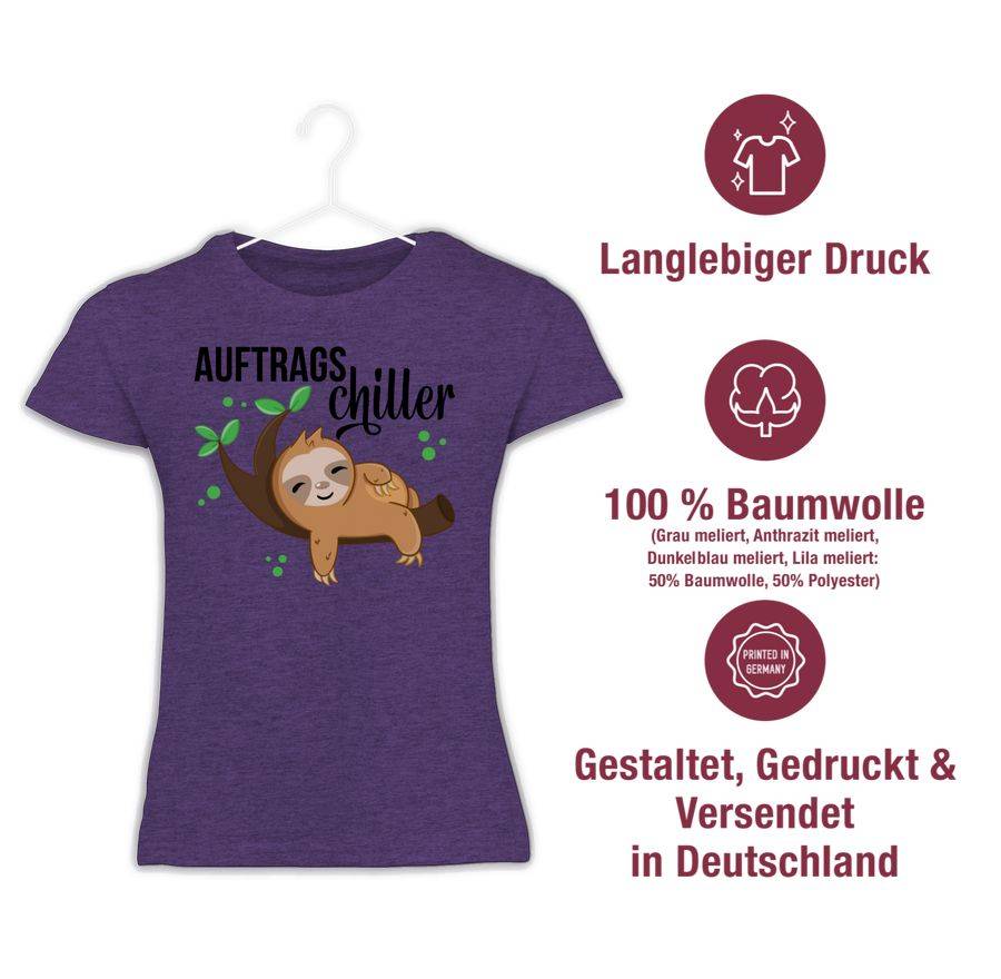 Shirtracer Auftragschiller Mit Faultier Schwarz: Tshirt Rucksack Shirtracer
