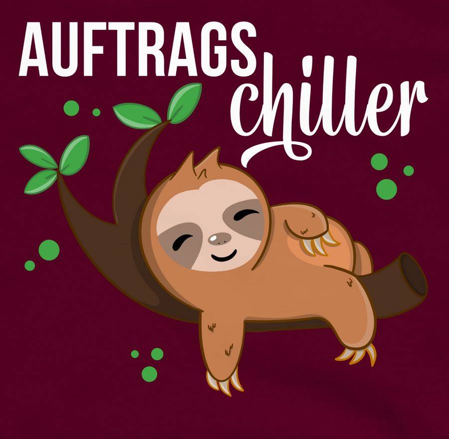Shirtracer Auftragschiller Mit Faultier Weiß: Tshirt Gym Bag Shirtracer