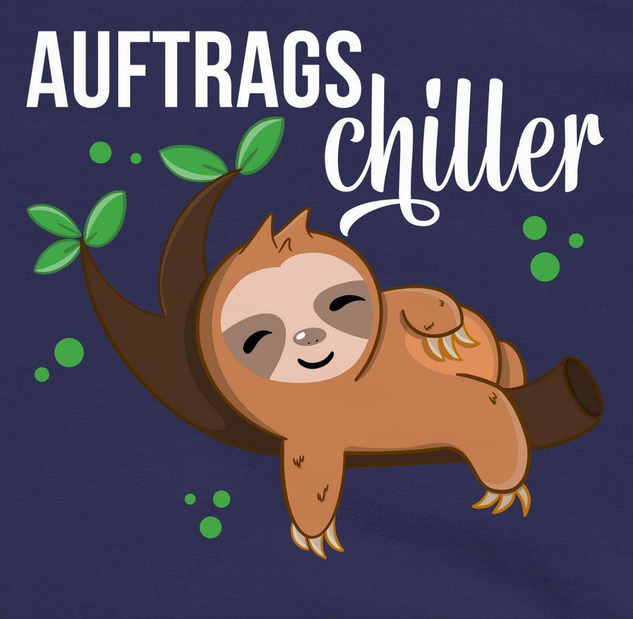 Shirtracer Auftragschiller Mit Faultier Weiß: Tshirt Gym Bag Shirtracer