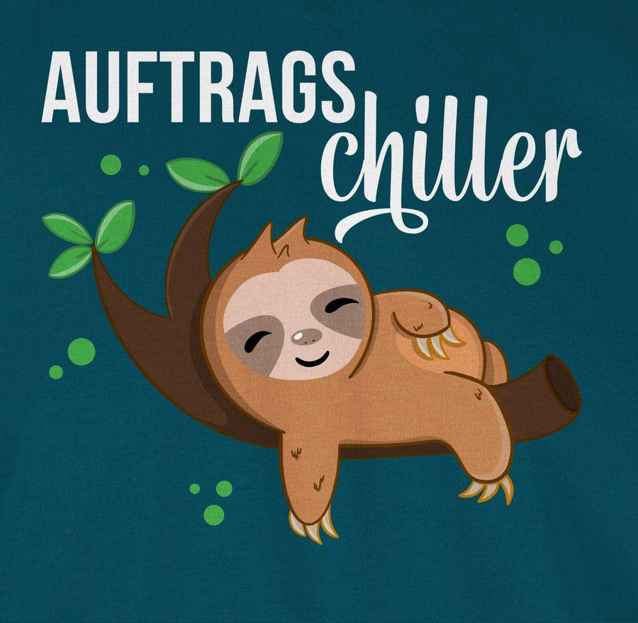 Shirtracer Auftragschiller Mit Faultier Weiß: Tshirt Gym Bag Shirtracer
