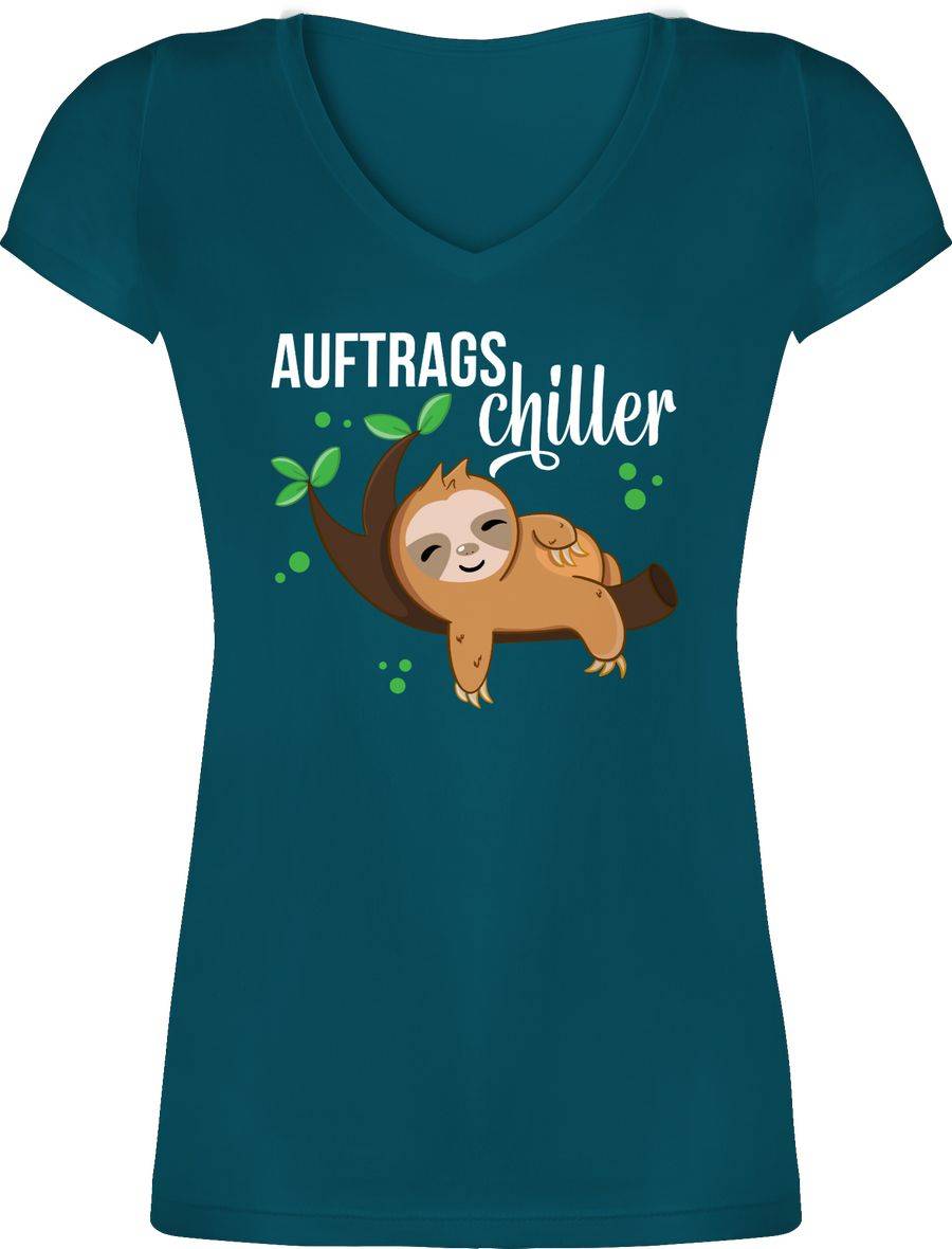 Shirtracer Auftragschiller mit Faultier weiß: Tshirt Gym Bag Shirtracer