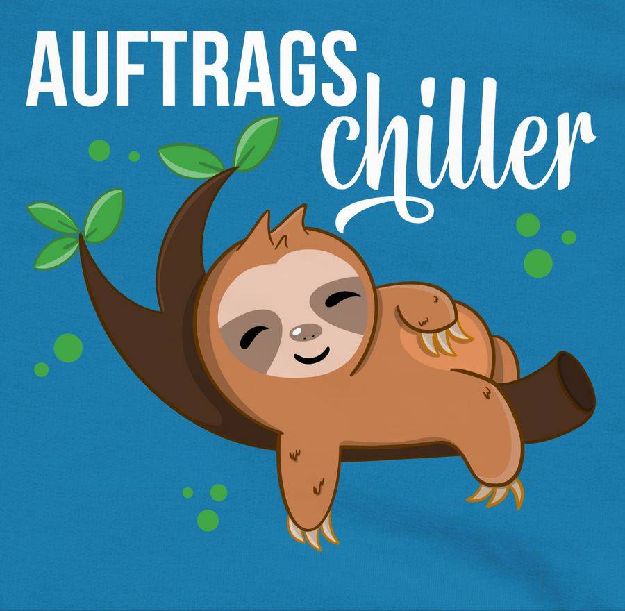 Shirtracer Auftragschiller Mit Faultier Weiß: Tshirt Gym Bag Shirtracer