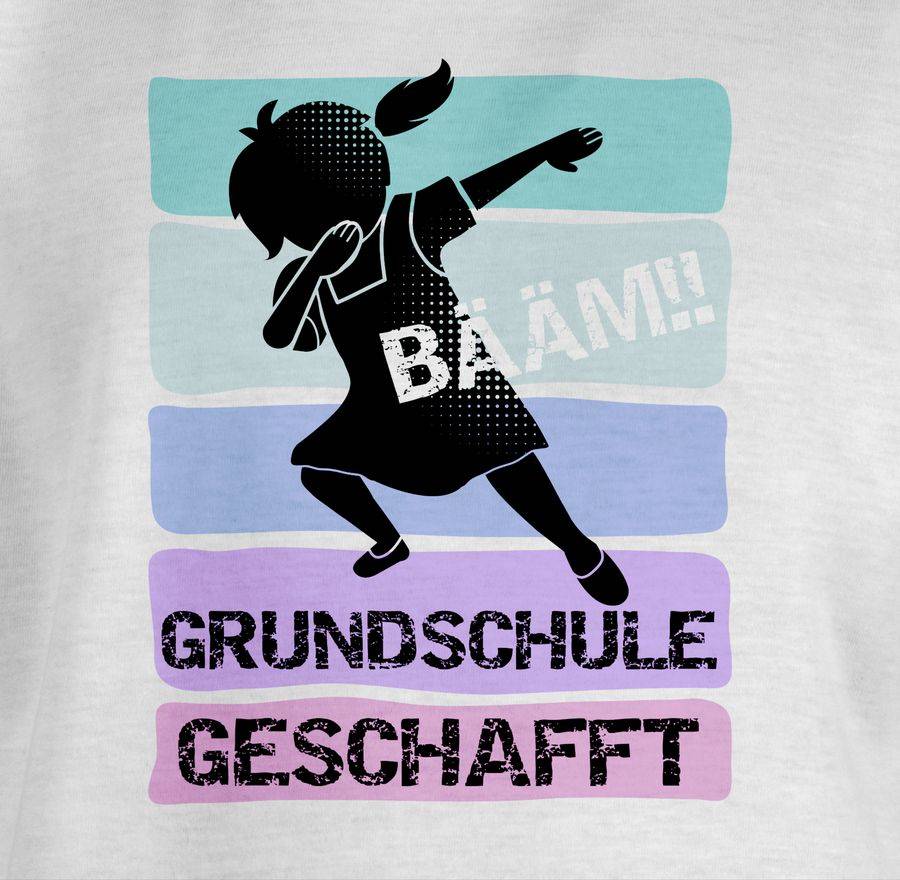 Shirtracer Bääm!! Grundschule Geschafft Mädchen: T-Shirt Rucksack Shirtracer