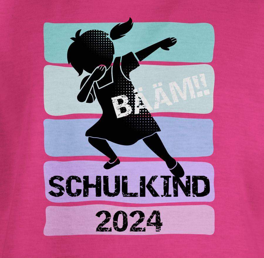 Shirtracer Bääm!! Schulkind 2024 Mädchen Shirts & Mehr Shirtracer