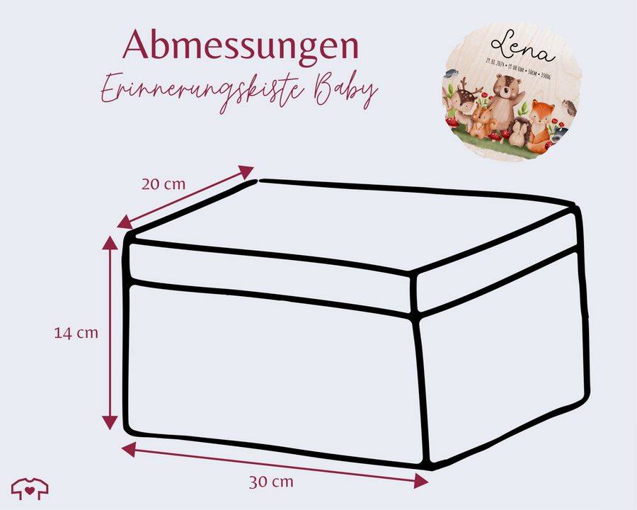 Shirtracer Baby Erinnerungsbox Waldtiere Holzkiste Zur Geburt Personalisiert Mit Name Dat Shirtracer