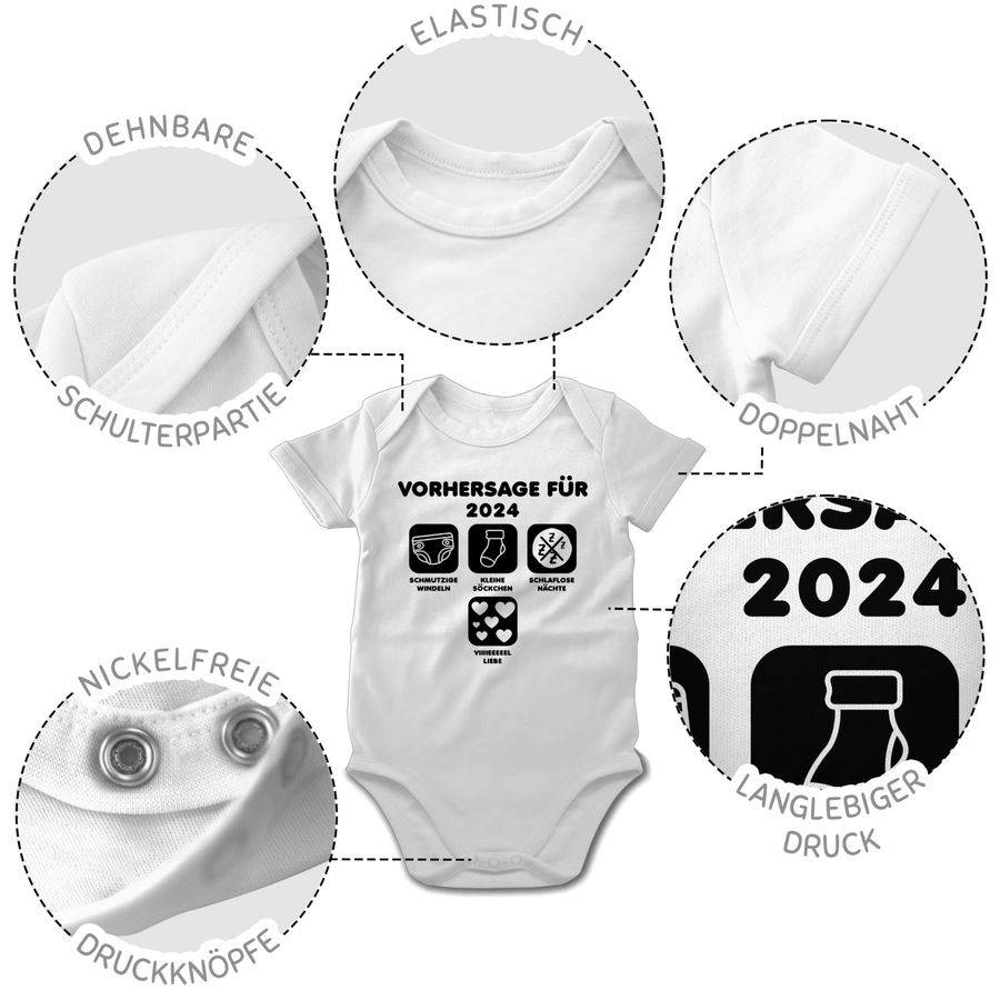 Shirtracer Baby Vorhersage 2024 Schwarz Shirts & Mehr Shirtracer