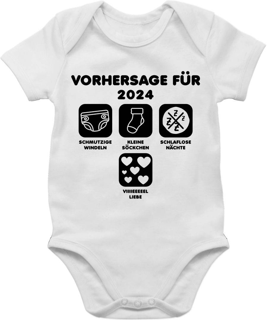 Shirtracer Baby Vorhersage 2024 schwarz Shirts & Mehr Shirtracer
