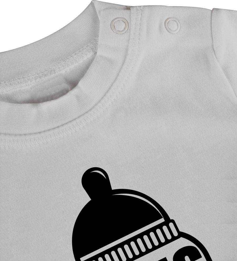 Shirtracer Babyflasche Oans Zwoa Gsuffa Schwarz: Tshirt Turnbeutel Shirtracer