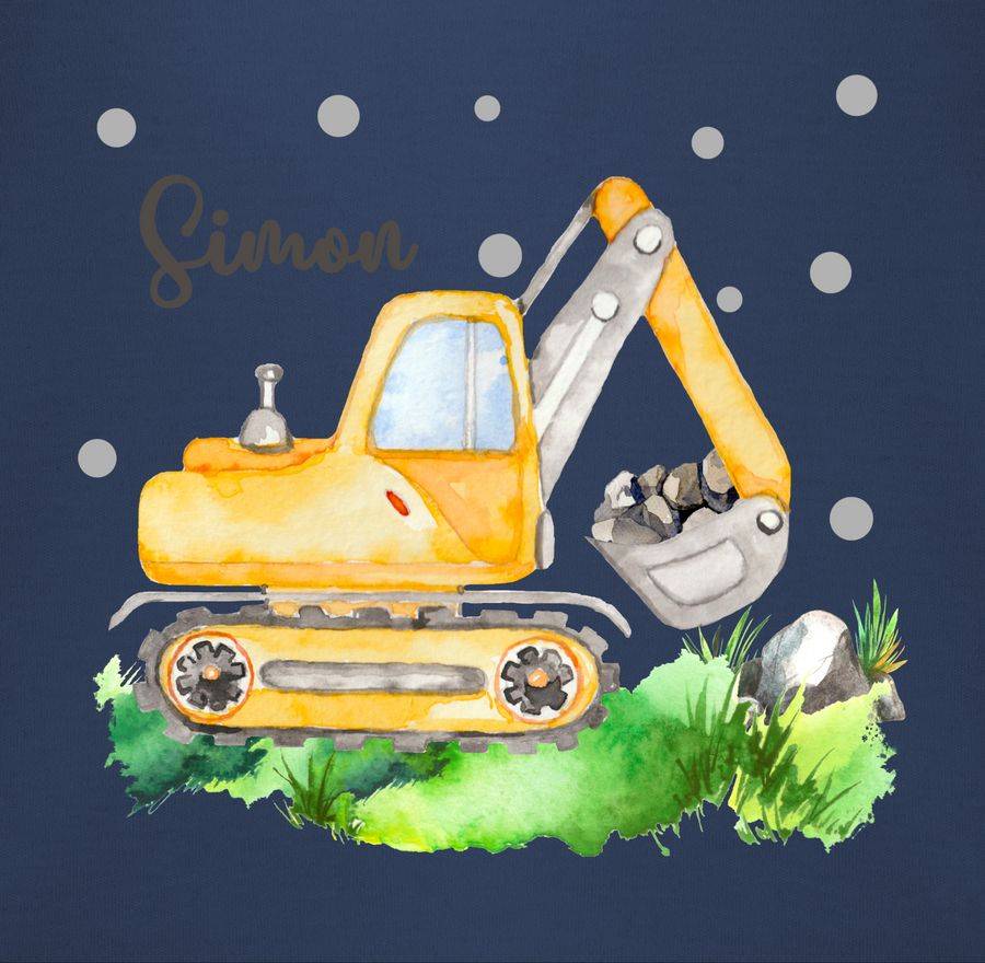 Shirtracer Bagger Baggerfahrer Geschenk: T-Shirt Turnbeutel Shirtracer