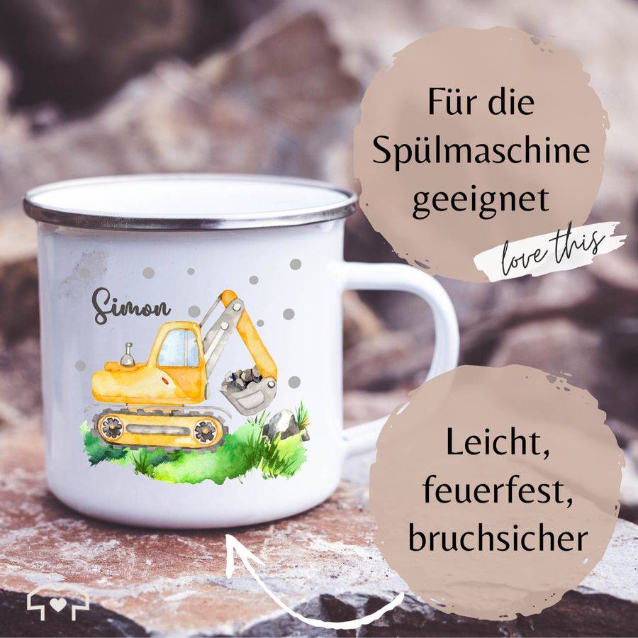 Shirtracer Bagger Baggerfahrer Geschenk: T-Shirt Turnbeutel Shirtracer